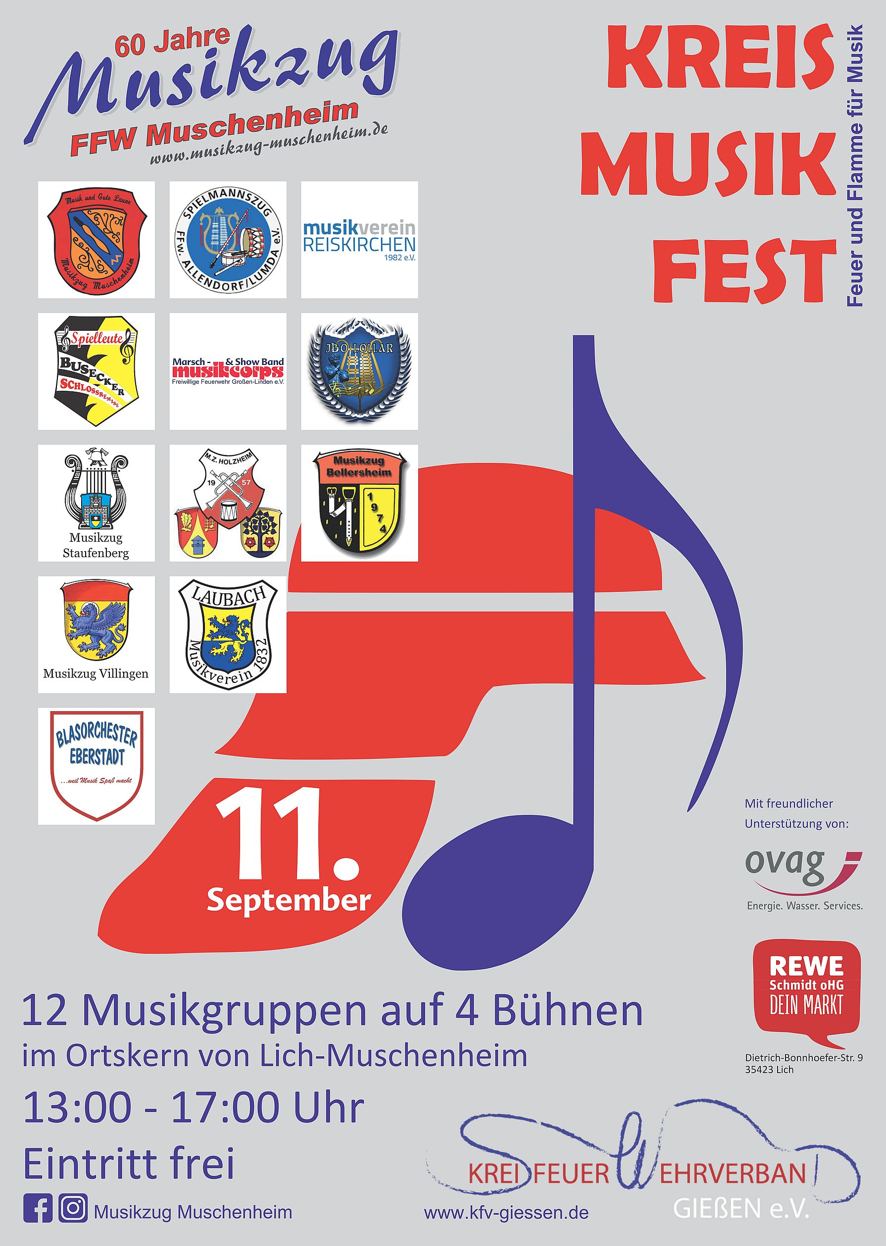 Plakat zum Kreismusikfest